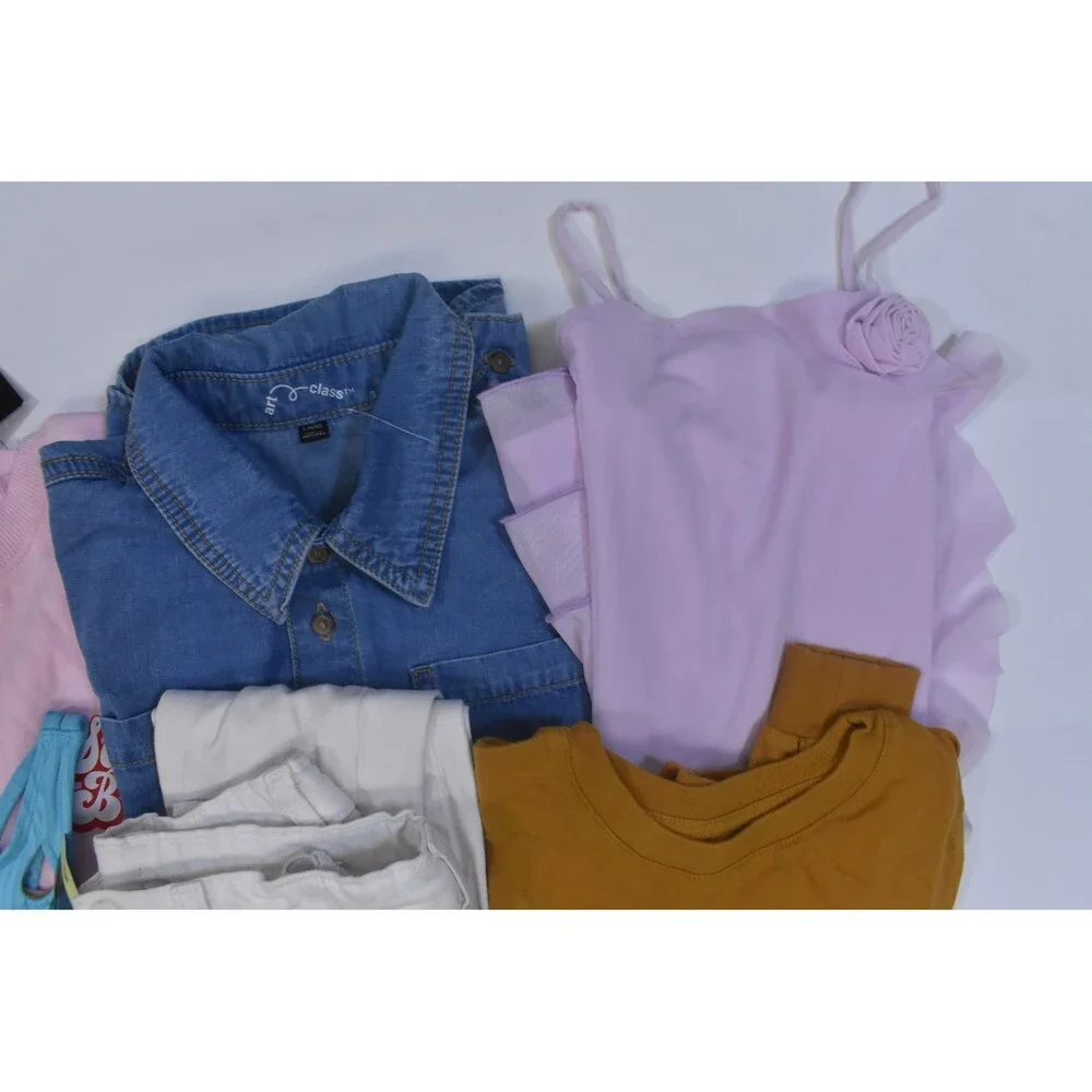 Art Class Bulk Lot Of 6 Girls Size Large 10/12 Mixed Season Tops Bottoms Dresses